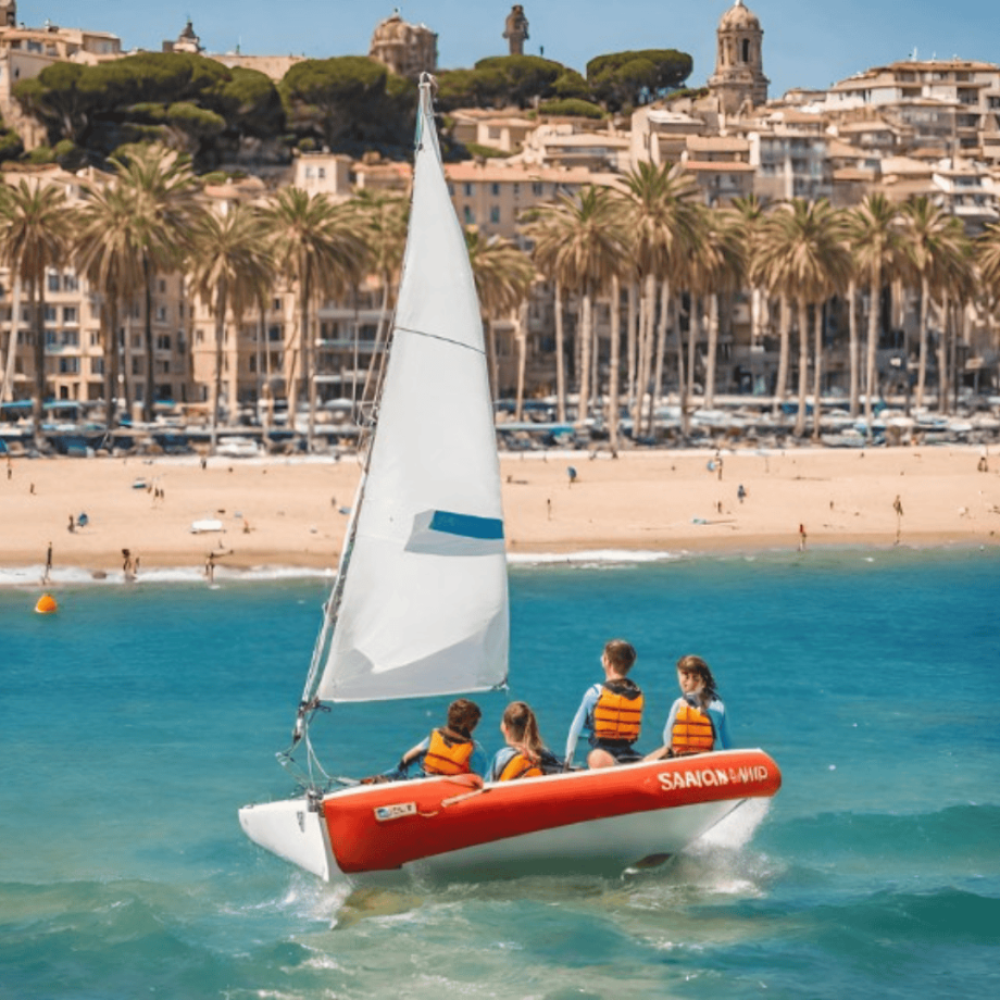 Sailing trip at our Barcelona Beach Camp in Spain